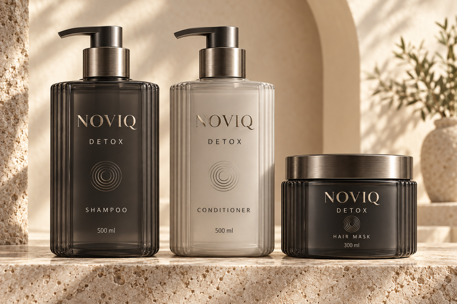 NOVIQ Detox shampoo, conditioner and hair mask