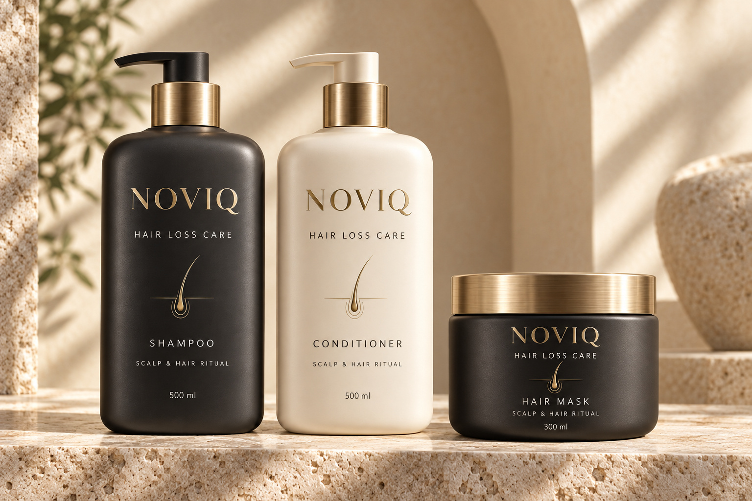 NOVIQ Hair Loss Care shampoo, conditioner and hair mask